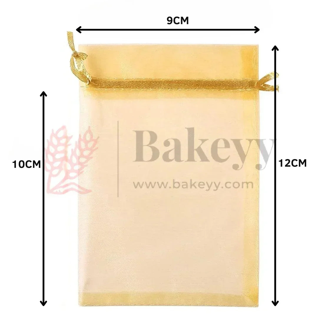 Gold Organza Potli Bags