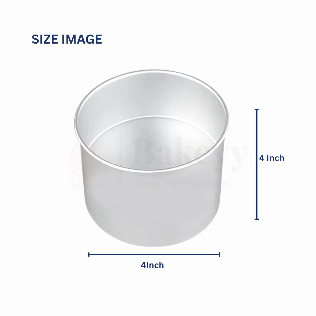 4x4" Round Aluminium Cake Mould