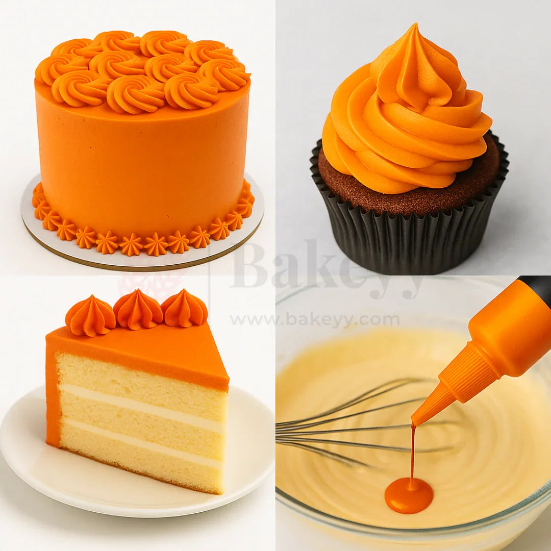 Sugarin Orange Icing Colour Gel – 30ml | Vibrant Food Gel Colour for Cakes, Fondant & More