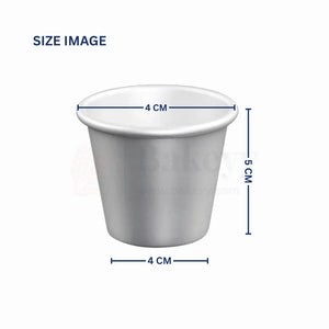 4x4x5 CM Aluminium Glass Mould – Multi-Purpose Mould for Baking, Steaming & Freezing - 1pcs - Bakeyy.com - India - 4x4x5 CM Aluminium Glass Mould – Multi-Purpose Mould for Baking, Steaming & Freezing - 1pcs - Default Title