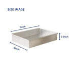 Rectangular Aluminium Brownie Tray | 1 Piece - Bakeyy.com - India - Rectangular Aluminium Brownie Tray | 1 Piece - 5 x 7 x 1 Inch 140.00
