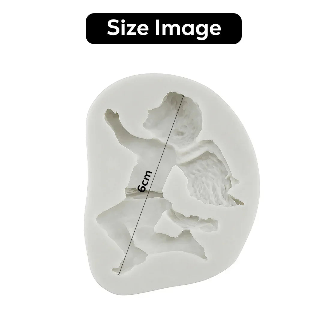 1795 - Angel Boy Shape Silicone Fondant Mould - 1 Piece - Bakeyy.com - India - 1795 - Angel Boy Shape Silicone Fondant Mould - 1 Piece - Default Title
