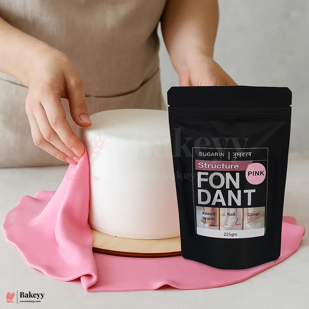 Sugarin Structure Fondant – Pink | 225gm | For Figurines, Models & 3D Cake Decorations