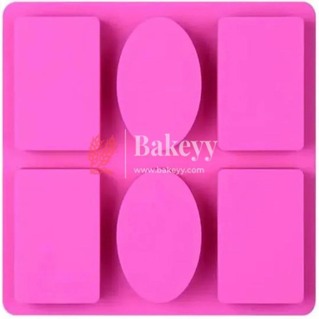 Silicone Multi-Shape Soap Mold – Rectangular & Oval Design - Bakeyy.com - India - Silicone Multi-Shape Soap Mold – Rectangular & Oval Design - Default Title