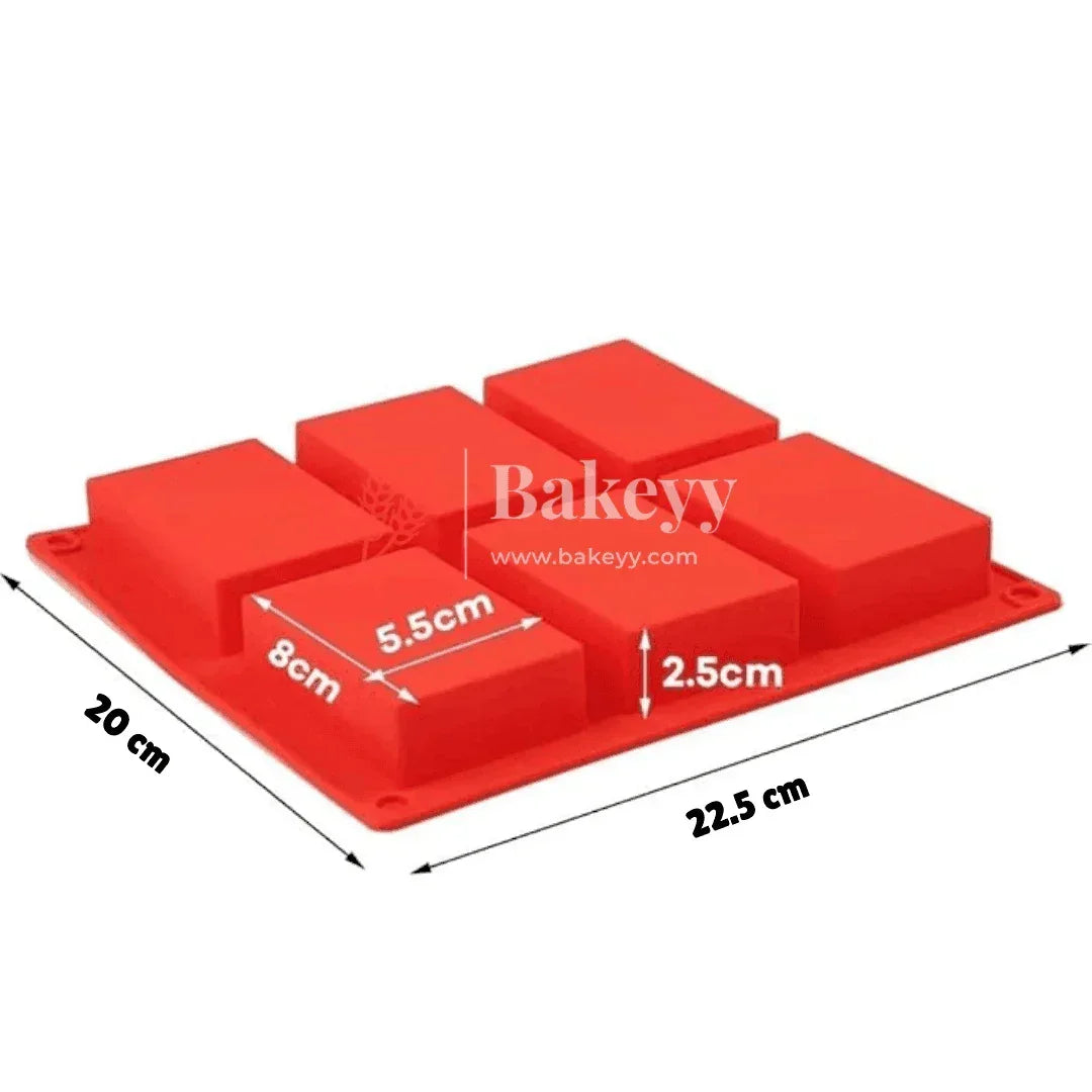 Silicone Oval Baking Mould – 6 Cavity | Rectangle Shape | - Bakeyy.com - India - Silicone Oval Baking Mould – 6 Cavity | Rectangle Shape | - Default Title