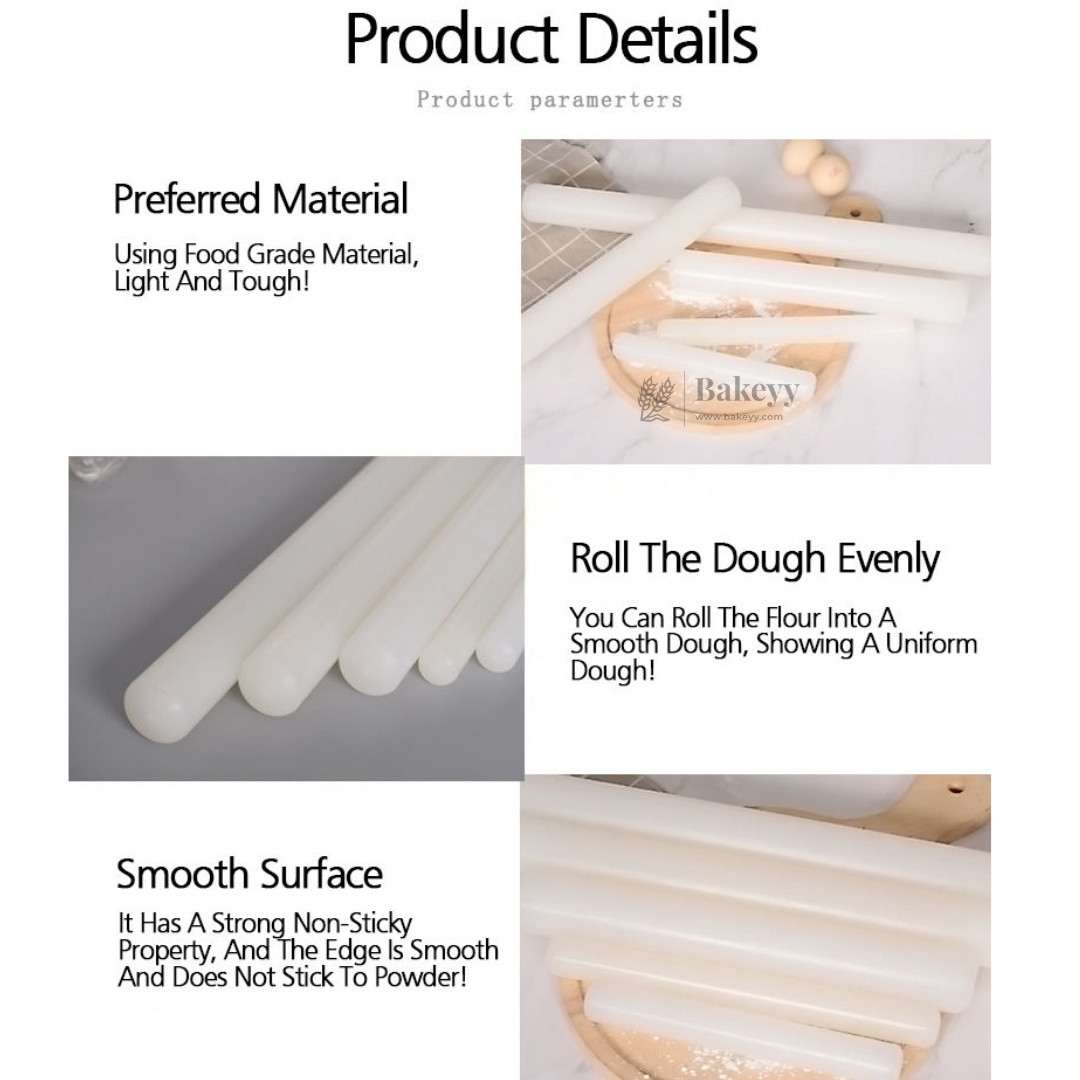Non-Stick Fondant & Dough Rolling Pin | Food-Grade Silicon | 1 Piece
