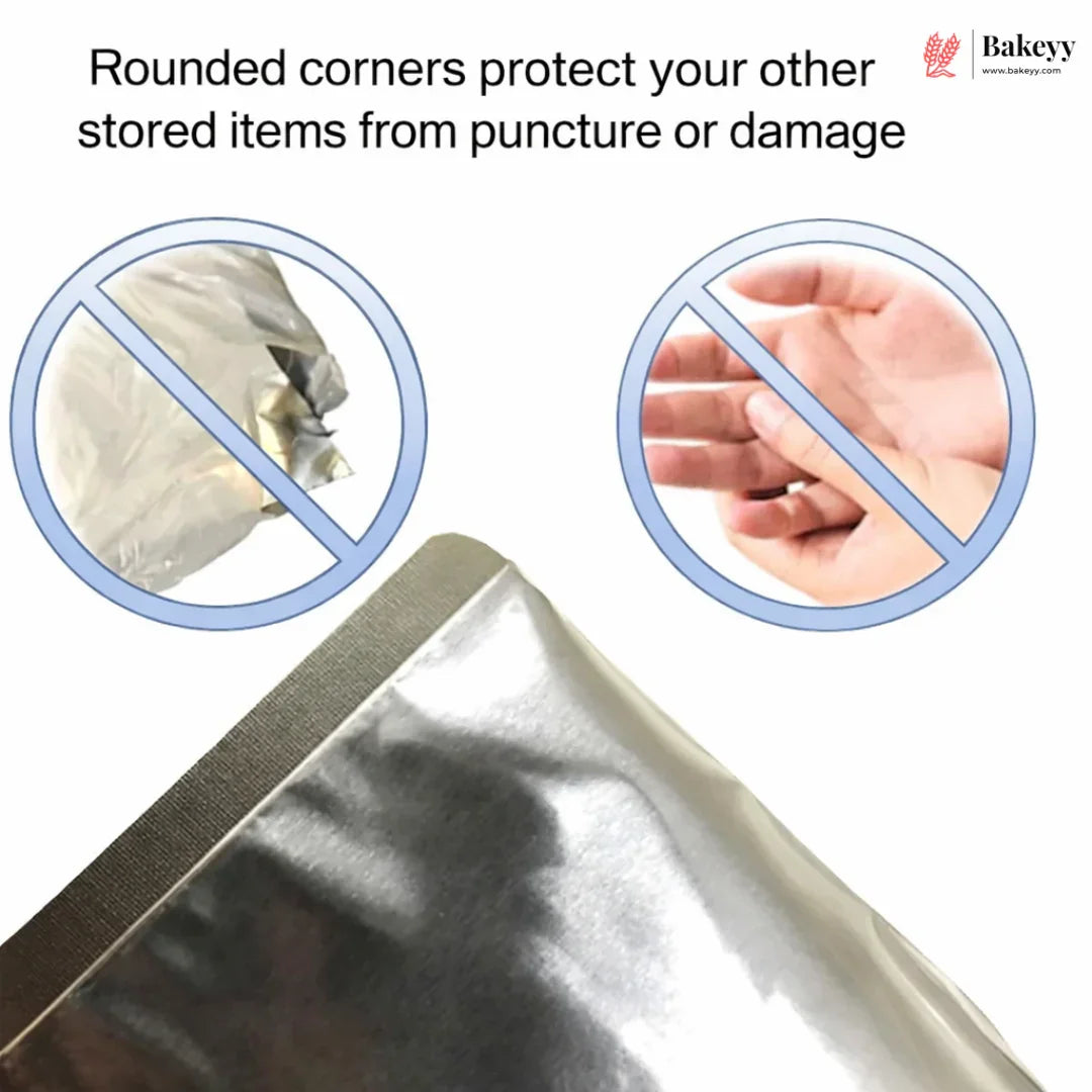 Silver_Pouch_Without_Window_Standing_Pouch_110_GSM_Pack_of_100_.4 - Bakeyy.com