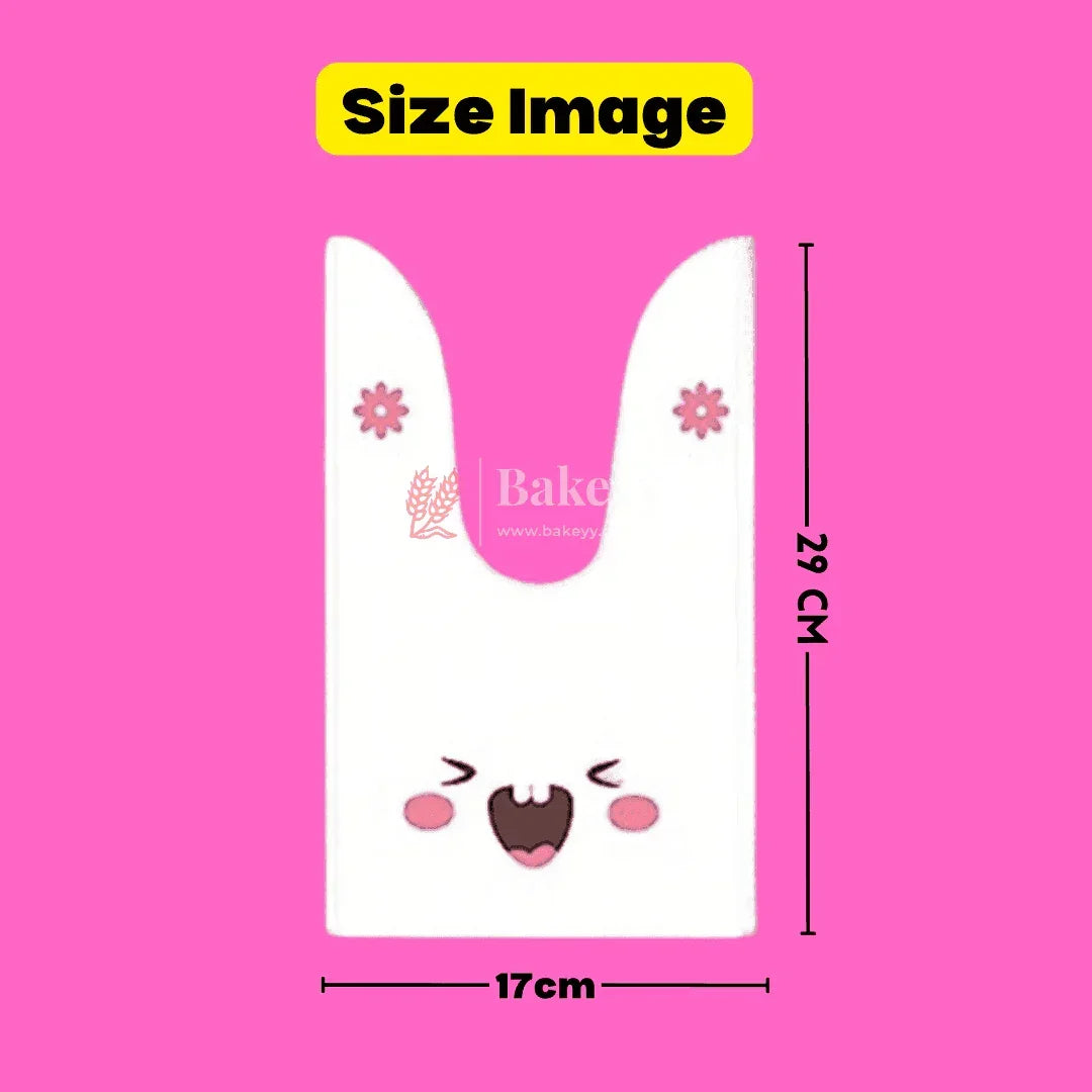 L Rabbit Ear Candy Gift Bags Cute Plastic Bunny Goodie Bags Candy Bags for Kids Bunny Party Favors | Pack of 50 - Bakeyy.com - India - L Rabbit Ear Candy Gift Bags Cute Plastic Bunny Goodie Bags Candy Bags for Kids Bunny Party Favors | Pack of 50 - Design 1