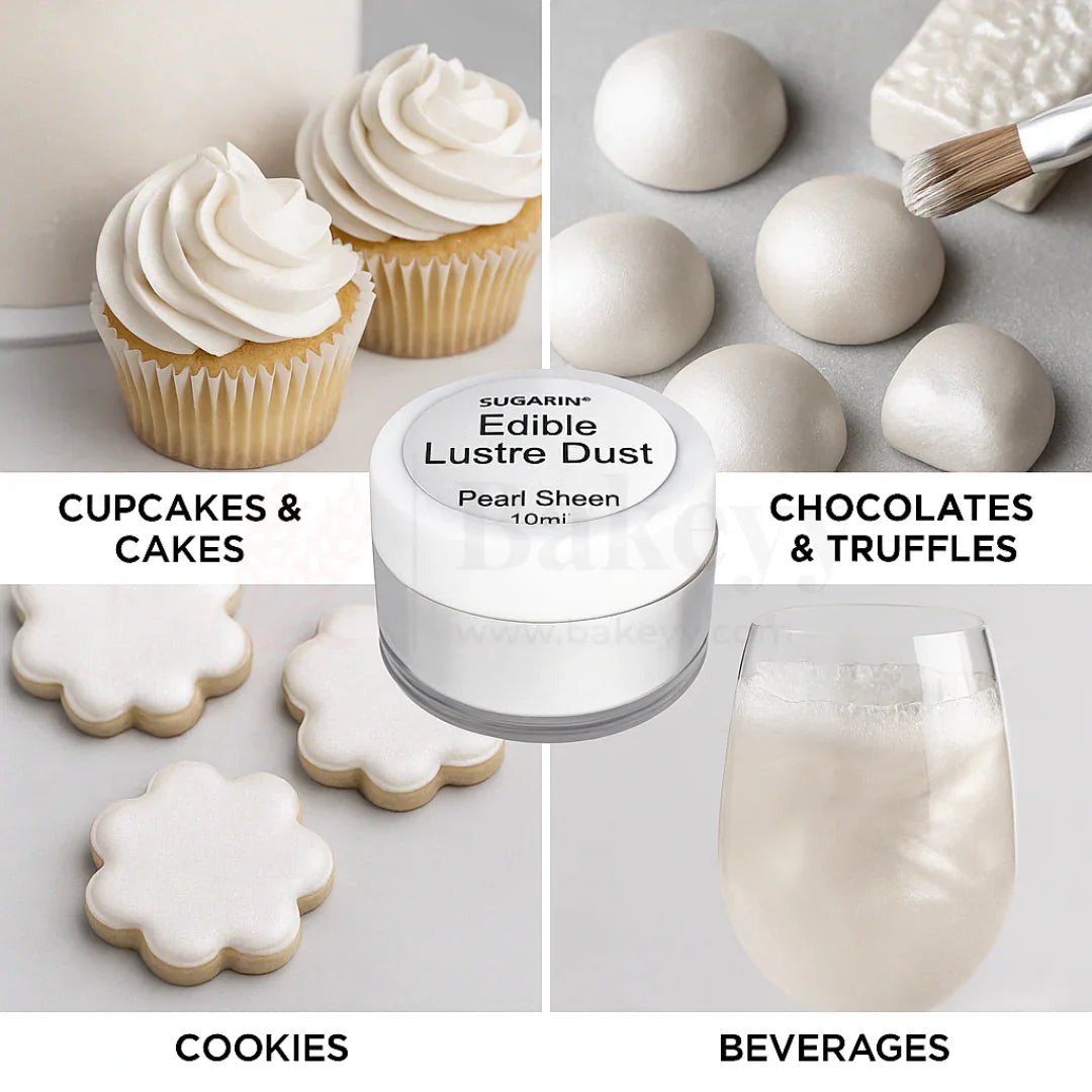 Sugarin | Pearl Sheen Edible Metalic Lustre Dust - 10ml