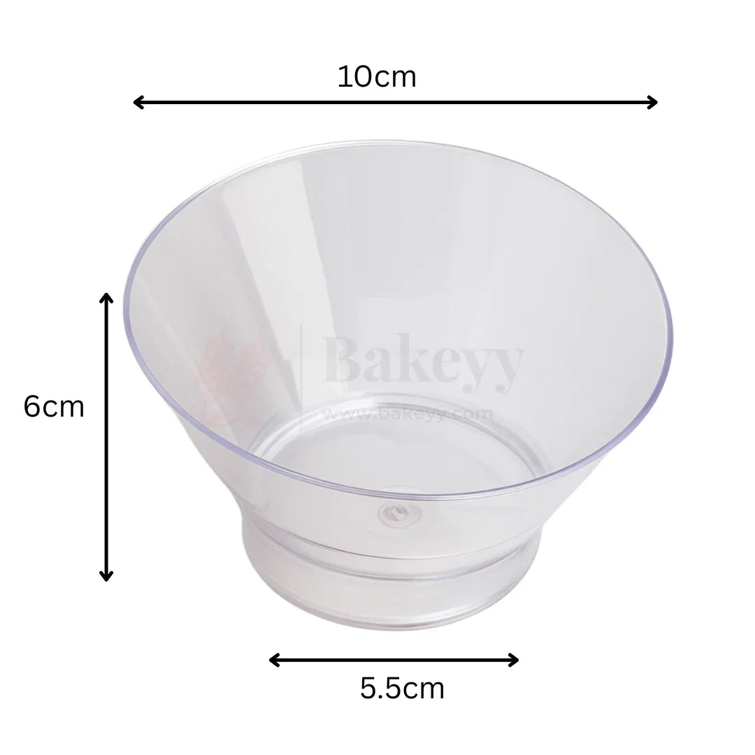 Clear PET Dessert Bowls | Pack Of 40 | Elegant Disposable Cups | D17 - Bakeyy.com - India - Clear PET Dessert Bowls | Pack Of 40 | Elegant Disposable Cups | D17 - Default Title