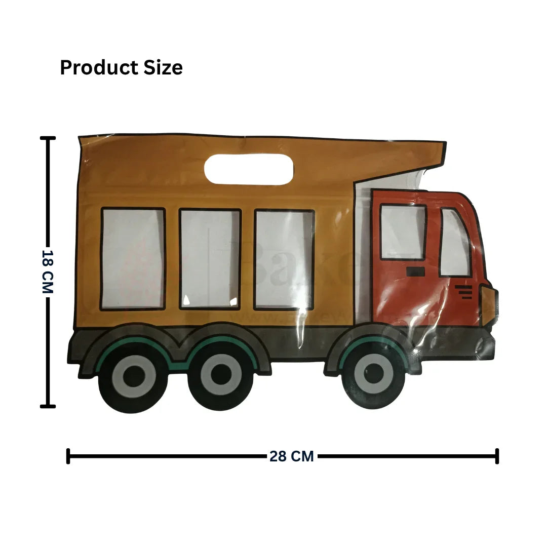Truck Shape Zip Lock Bags | Vehicle Shape Bags For Kids | Pack of 50