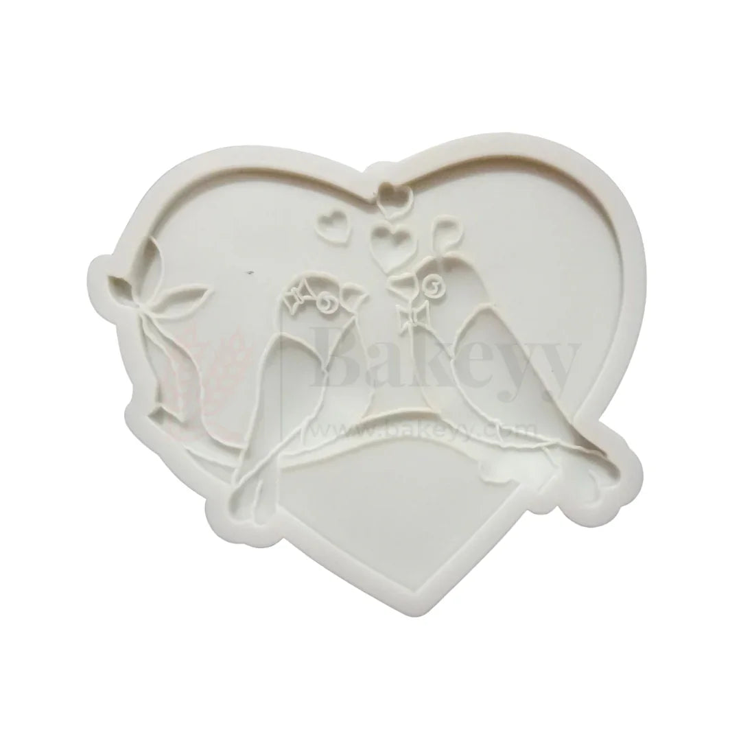 584 | Love Birds Shape Silicone Mould - 1 Piece - Bakeyy.com - India - 584 | Love Birds Shape Silicone Mould - 1 Piece - Default Title