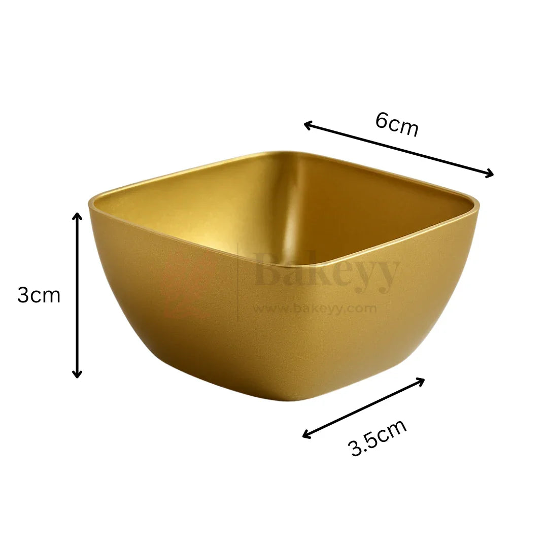 Square Wati Box Gold | Disposable Mini Serving Bowls | Pack Of 20 | D49 - Bakeyy.com - India - Square Wati Box Gold | Disposable Mini Serving Bowls | Pack Of 20 | D49 - Default Title