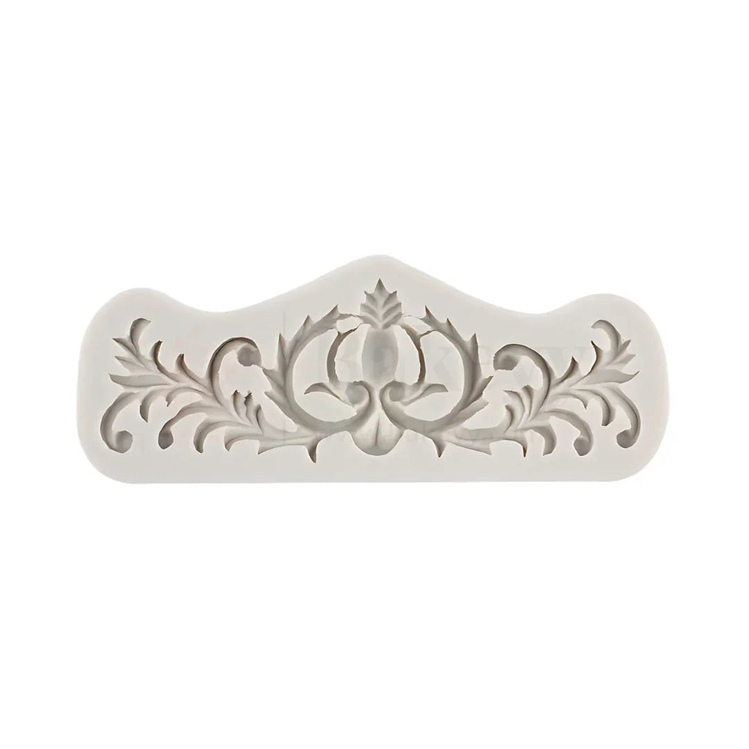 1213 | Baroque Style Curlicues Scroll Lace Silicone Fondant Mould – 1 Piece