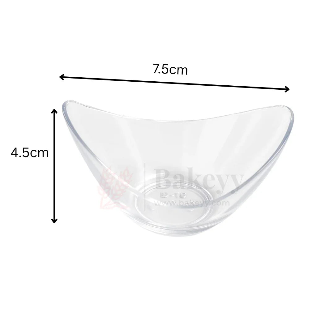 Clear Acrylic Bosh Dish Dessert Cup | Pack Of 25 | D12 - Bakeyy.com - India - Clear Acrylic Bosh Dish Dessert Cup | Pack Of 25 | D12 - Default Title