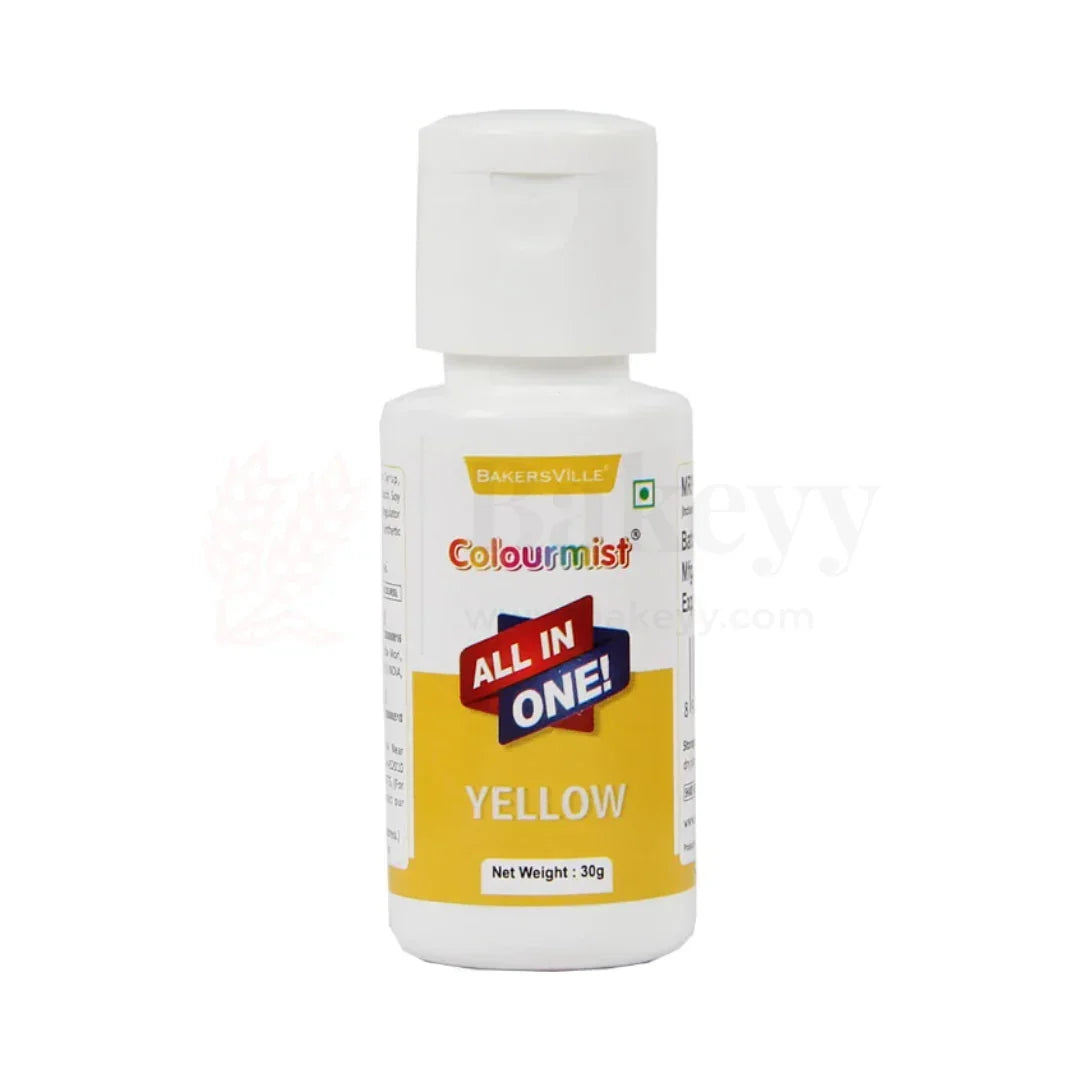 Colourmist Yellow All-in-One Edible Food Colour – 30ml - Bakeyy.com - India - Colourmist Yellow All-in-One Edible Food Colour – 30ml - Default Title