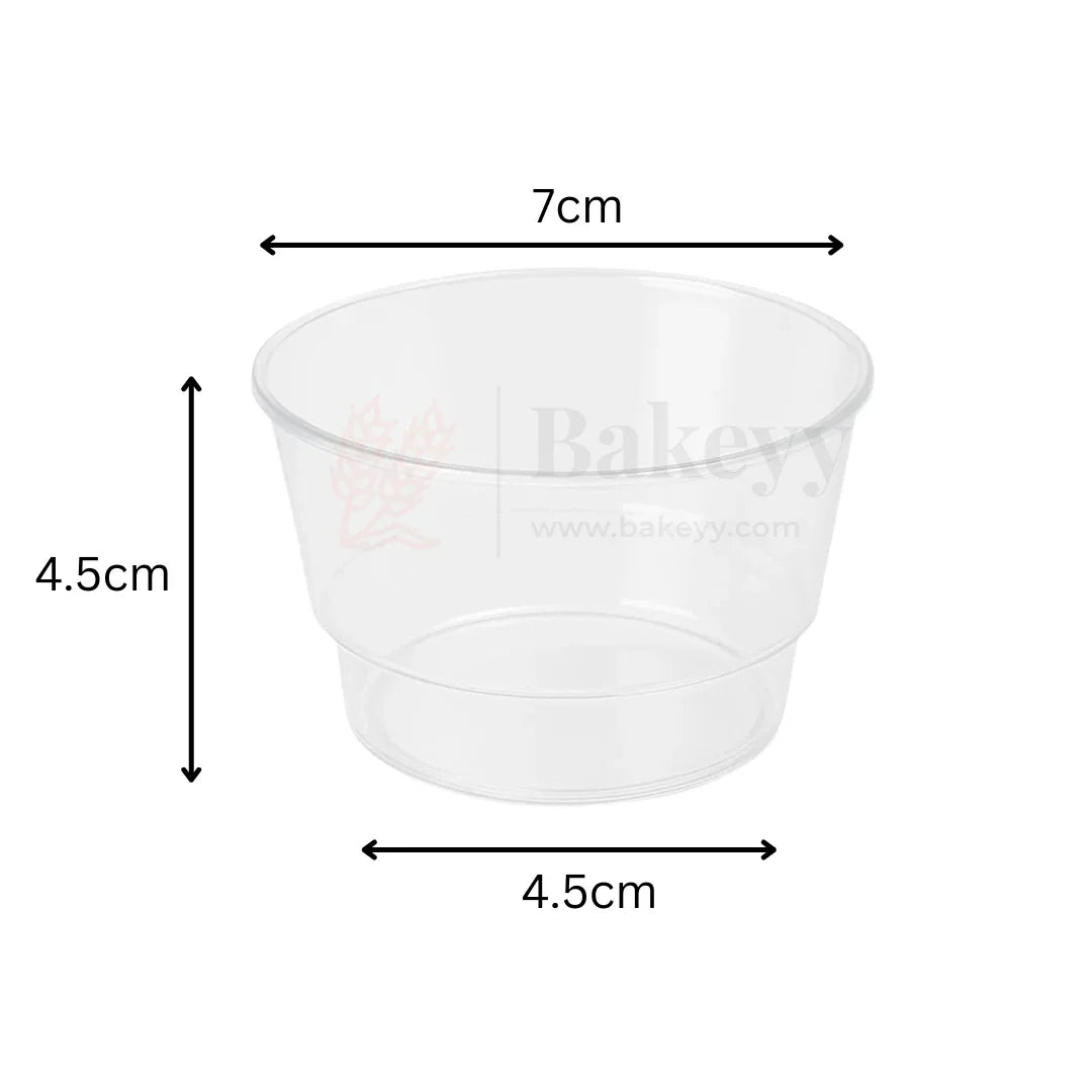 Acrylic Dessert Cup Bowl | Pack Of 25 | D24 - Bakeyy.com - India - Acrylic Dessert Cup Bowl | Pack Of 25 | D24 - Default Title