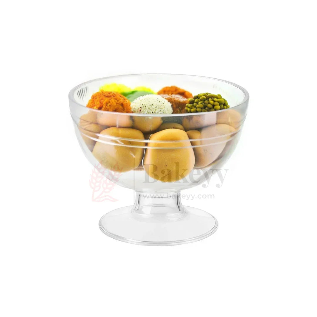 Clear Acrylic Ice Cream Bowl | Pack Of 12 | D41 - Bakeyy.com - India - Clear Acrylic Ice Cream Bowl | Pack Of 12 | D41 - Default Title