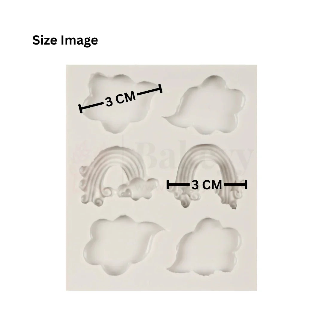 511 - Rainbow Cloud Shape Fondant Mould - 1 Piece