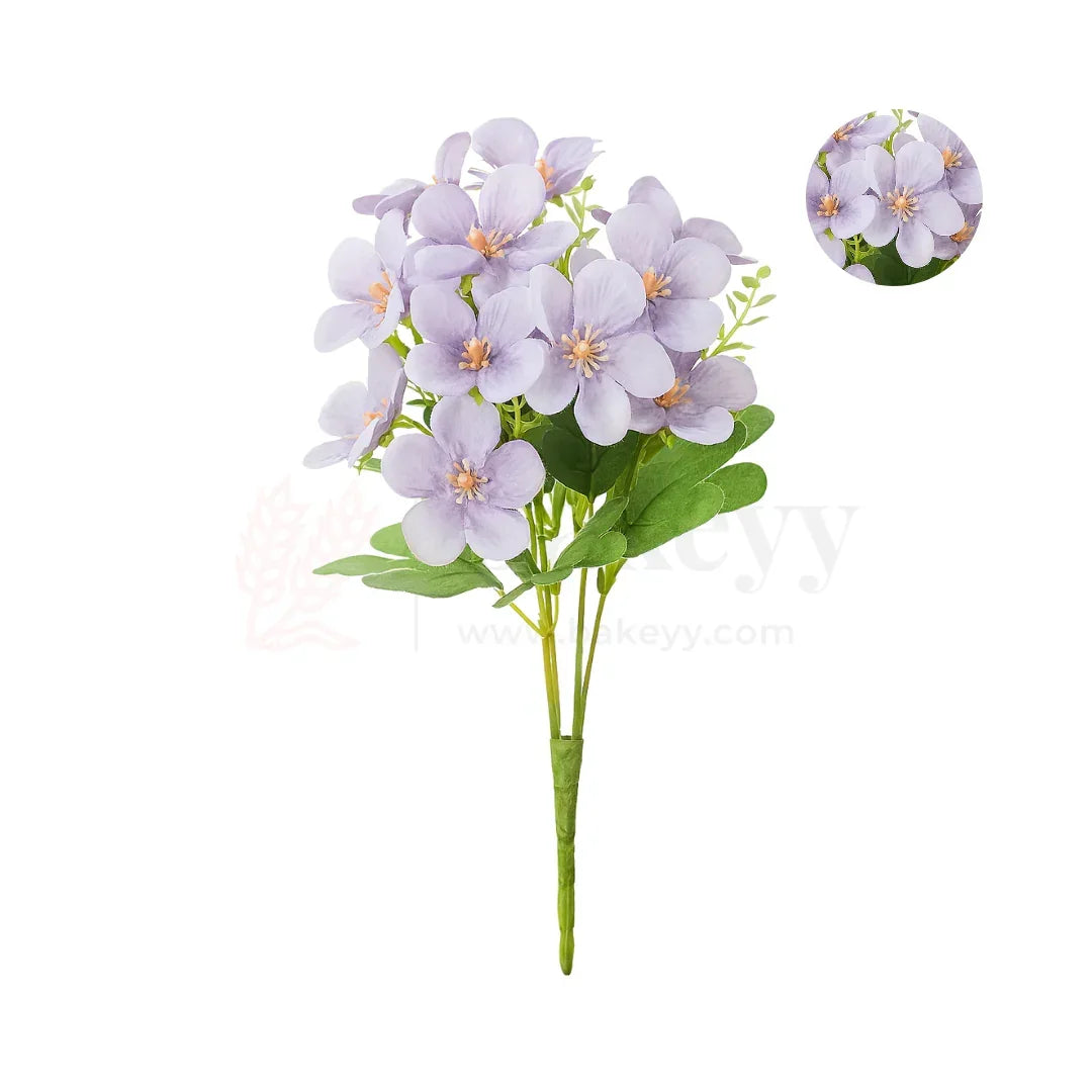 Artificial Blossom Flower Bunch – 28cm | Soft & Delicate Floral Arrangement for Vase, Decor & Gifting | Pack of 1 - Bakeyy.com - India - Artificial Blossom Flower Bunch – 28cm | Soft & Delicate Floral Arrangement for Vase, Decor & Gifting | Pack of 1 - Lavender 155.00