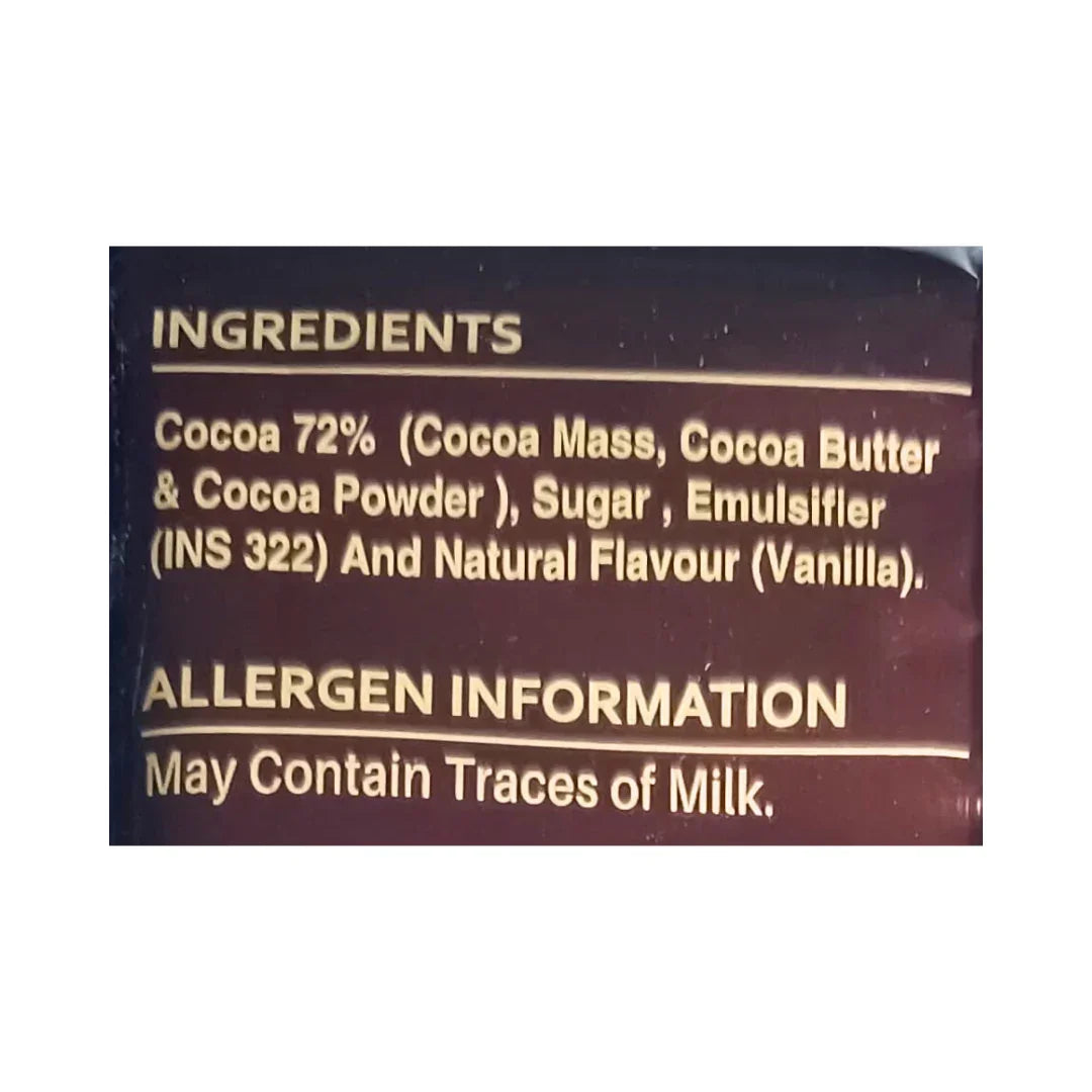 2M Dark Chocolate - 72% Cocoa | 500g - Bakeyy.com - India - 2M Dark Chocolate - 72% Cocoa | 500g - Default Title