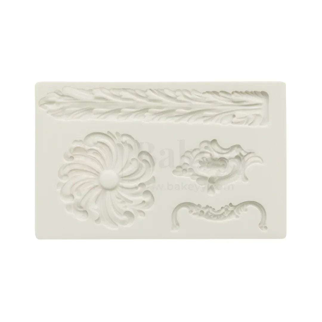 2498 | Baroque Style Decorative Silicone Mould - 1 Piece - Bakeyy.com - India - 2498 | Baroque Style Decorative Silicone Mould - 1 Piece - Default Title