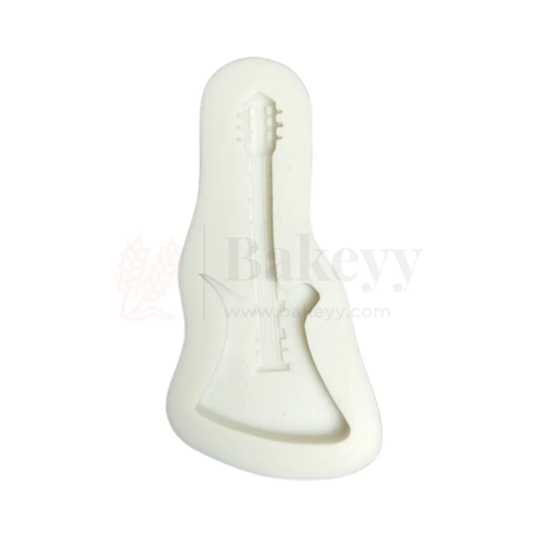 571 - Guitar Shape Silicone Fondant Mould - 1 Piece - Bakeyy.com - India - 571 - Guitar Shape Silicone Fondant Mould - 1 Piece - Default Title
