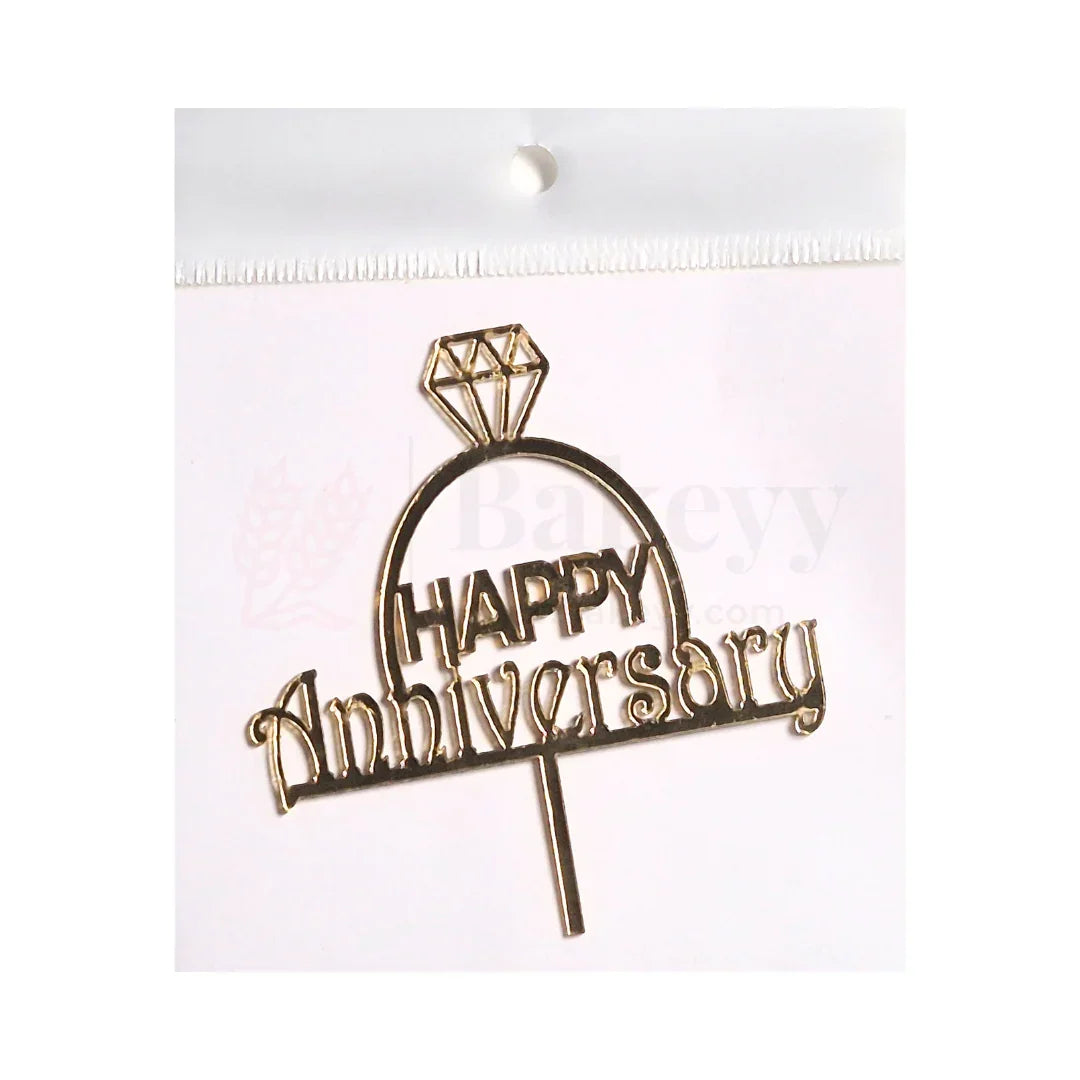 3" inch Happy Anniversary Cake Topper - D4