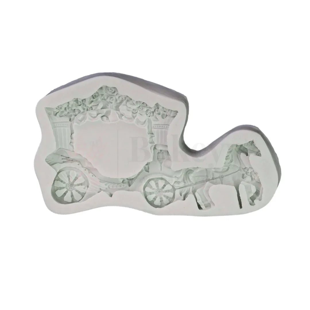 1599 | Royal Horse Carriage Silicone Mould - 1 Piece