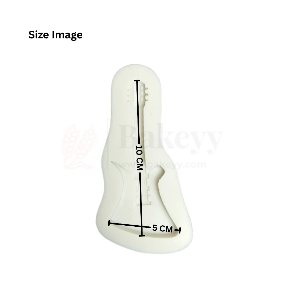 571 - Guitar Shape Silicone Fondant Mould - 1 Piece - Bakeyy.com - India - 571 - Guitar Shape Silicone Fondant Mould - 1 Piece - Default Title