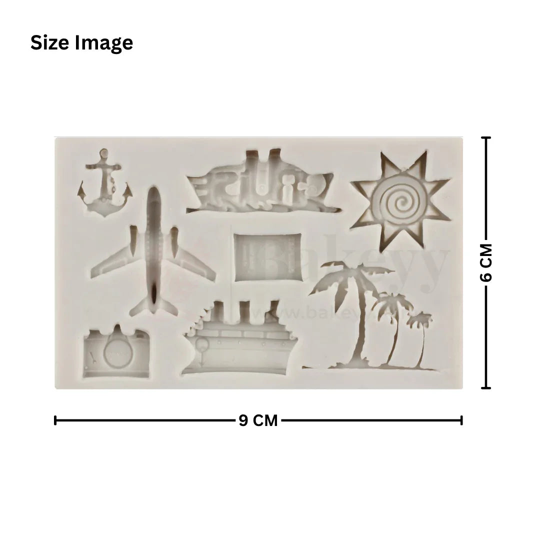 561 | Travel & Vacation Theme Silicone Mould - 1 Piece