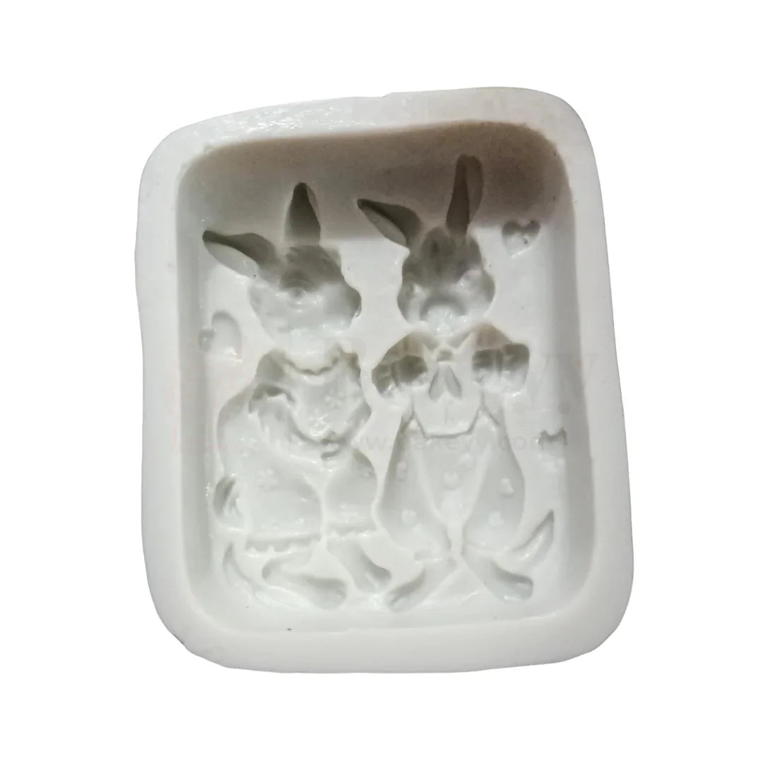 586 | Bunny Couple Silicone Mould - 1 Piece