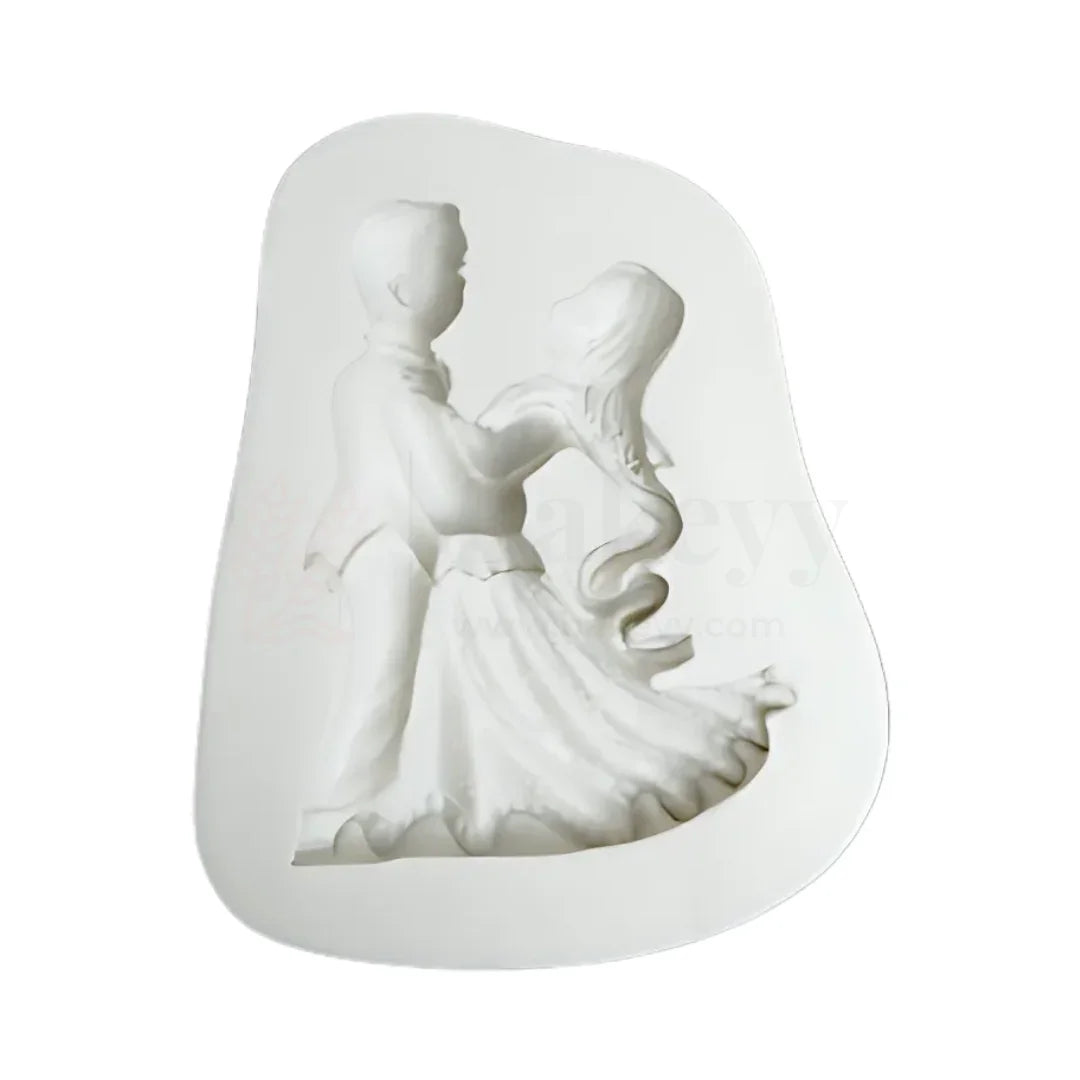578 - Mini Dancing Couple Shape Silicone Fondant Mould - 1 Piece