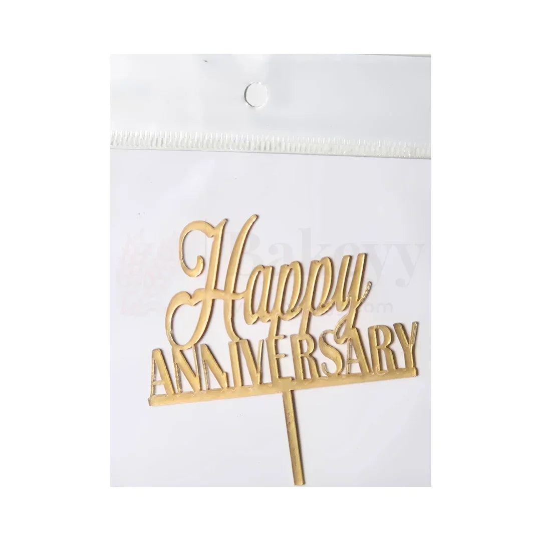 5" inch Happy Anniversary Cake Topper - D1