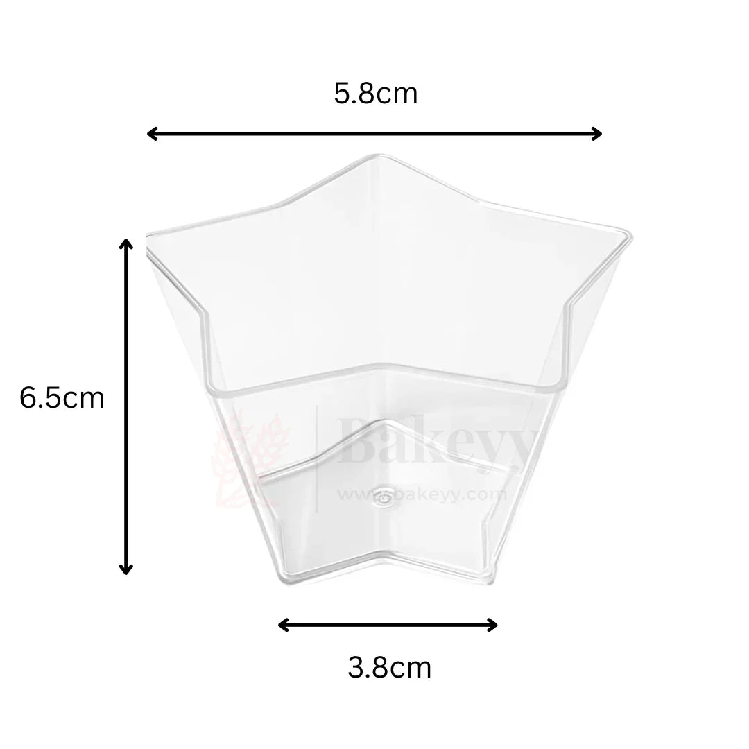 Star-Shaped Mini Dessert Cups | Pack Of 25 | D20 - Bakeyy.com - India - Star-Shaped Mini Dessert Cups | Pack Of 25 | D20 - Default Title