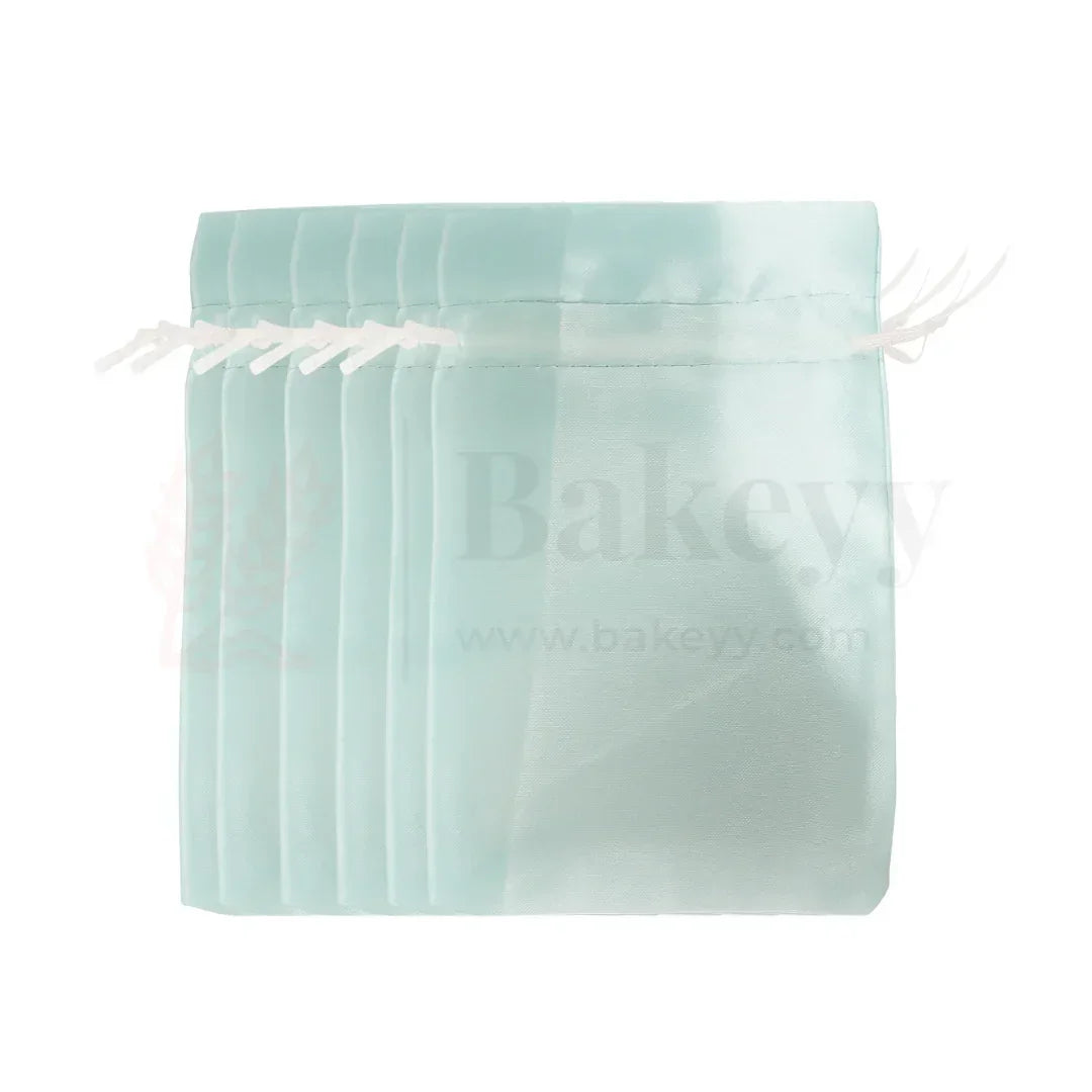 Turquoise Satin Potli Bag| Pack of 25