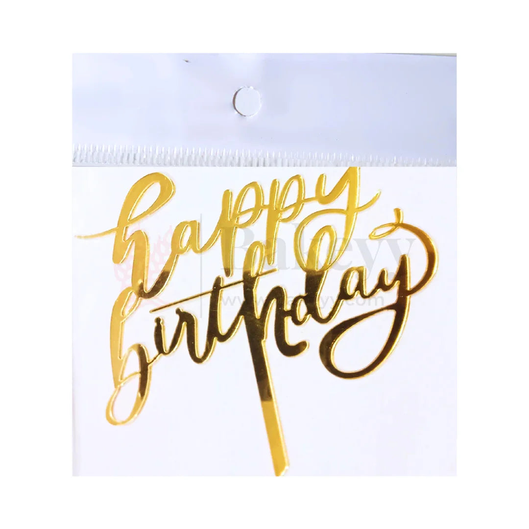 3" inch Happy Birthday Cake Topper - D24