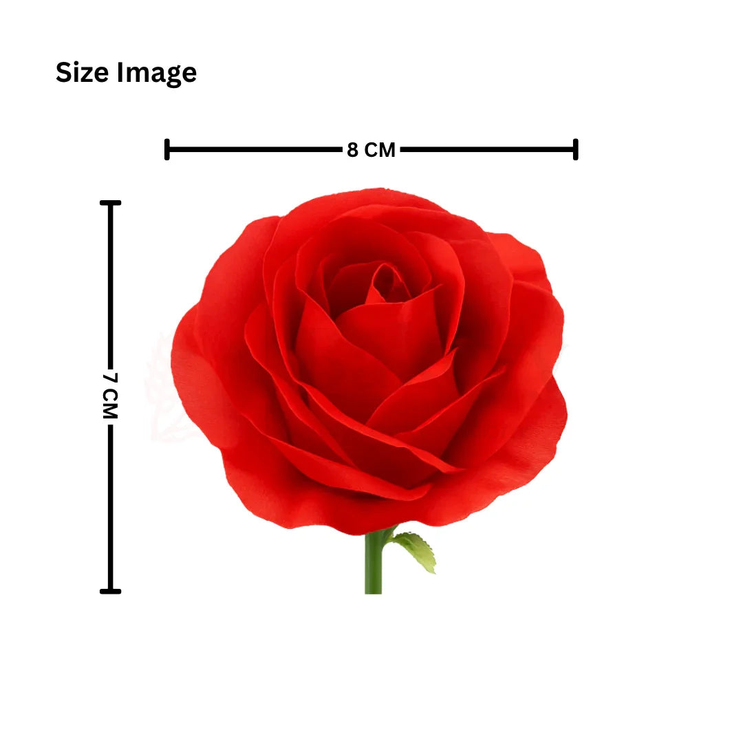 8cm | Red Artificial Rose - Pack of 10 - Bakeyy.com - India - 8cm | Red Artificial Rose - Pack of 10 - Default Title