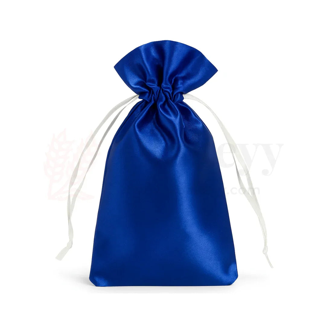 Royal Blue Satin Potli Bag | Pack of 25
