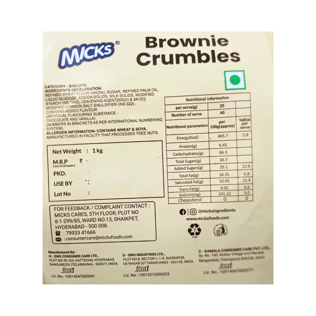 MICKS | Brownie Crumbles - 1KG