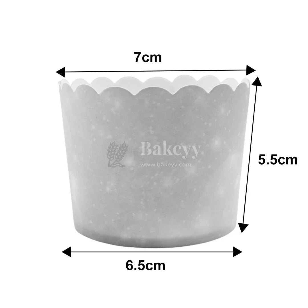 6 Cm| Ice cream Design Flower Muffin Cup| Pack of 50