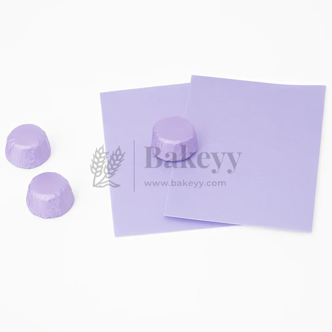 Small Aluminum Chocolate Wrapping Paper | Pack of 200 - Bakeyy.com - India - Small Aluminum Chocolate Wrapping Paper | Pack of 200 - Blue