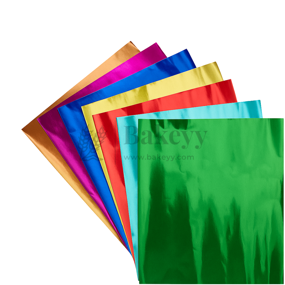 Small Aluminum Chocolate Wrapping Paper | Pack of 200 - Bakeyy.com - India - Small Aluminum Chocolate Wrapping Paper | Pack of 200 - Mixed
