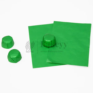 Small Aluminum Chocolate Wrapping Paper | Pack of 200 - Bakeyy.com - India - Small Aluminum Chocolate Wrapping Paper | Pack of 200 - Green