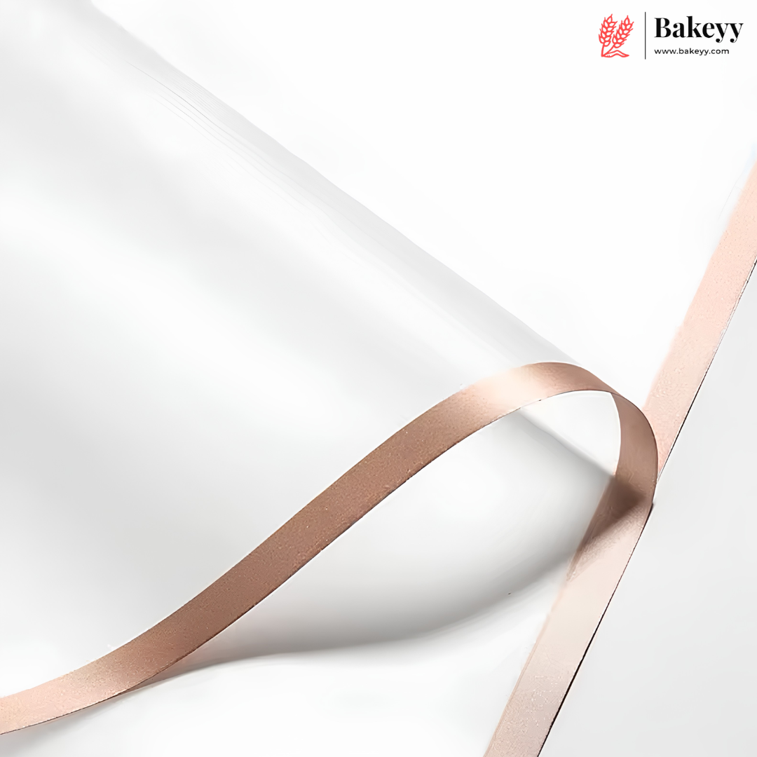 Solid Korean Wrapping Sheet with Golden Border | Multi Color | Pack of 20