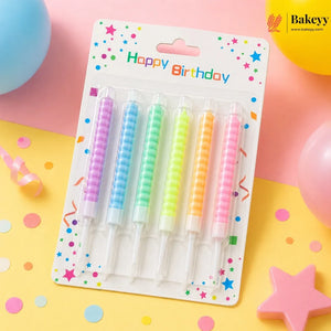 SpiralBirthdayCakeCandles - Bakeyy.com