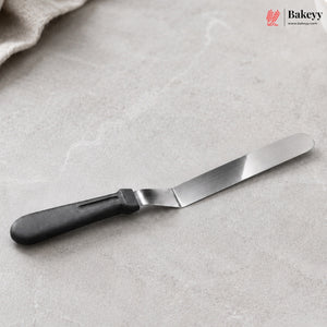 Stainless Steel Offset Spatula with Black Handle