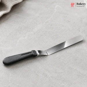 Stainless Steel Offset Spatula with Black Handle