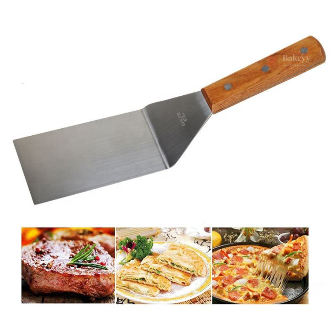 Stainless Steel Dessert Turner or Cake Lifter with Wooden Handle | 1 Piece