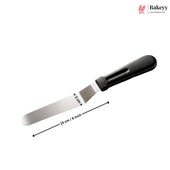 Angular Palette Knife with Black Handle | Stainless Steel Cake Icing Palette Knife | Pack of 1